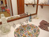 Handpainted sink in the guest bathroom.